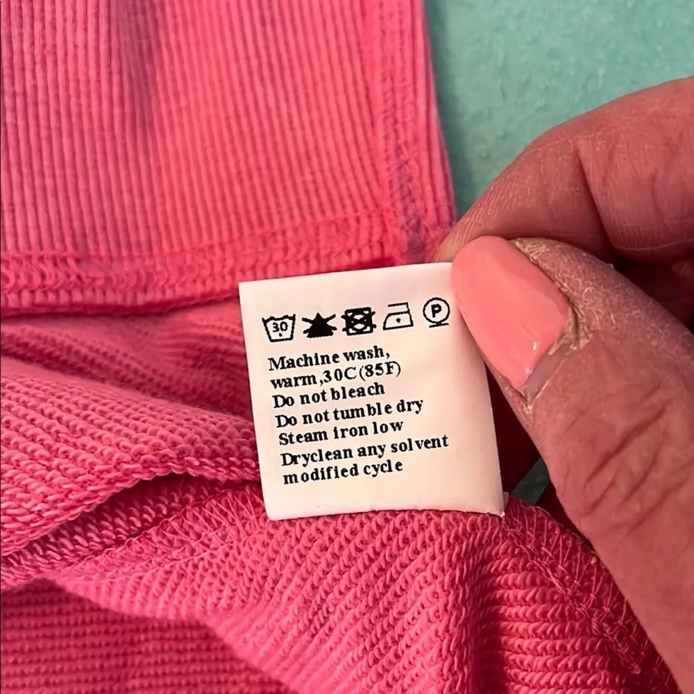 Pink Relaxed Fit Crewneck Sweatshirt Size Large - Picture 8 of 8